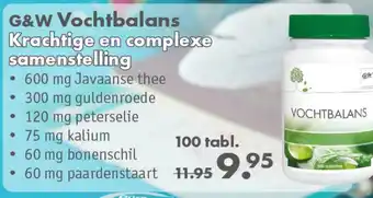 Gezond & Wel G&W Vochtbalans aanbieding
