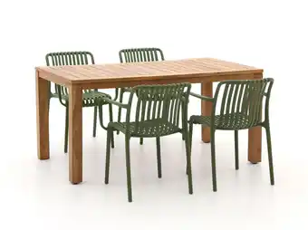 Kees Smit Forza Cali/Oxford 160cm dining tuinset 5-delig stapelbaar aanbieding