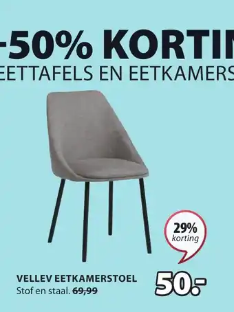 Jysk VELLEV EETKAMERSTOEL aanbieding