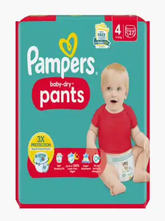 Flink Pampers Baby-Dry Pants Luierbroekjes Maat 4 27st aanbieding