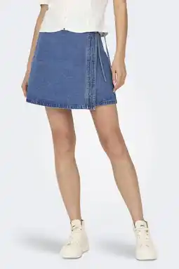Wehkamp ONLY skirt ONLVILLA light blue denim aanbieding