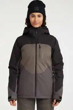 Wehkamp O'Neill ski-jack Carbonite zwart/camel/aubergine aanbieding