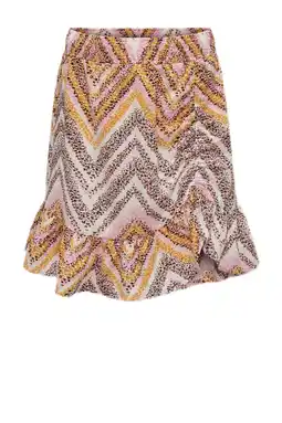 Wehkamp KIDS ONLY GIRL rok KOGNOVA LIFE PHILINE met all over print en volant roze/bruin/offwhite aanbieding