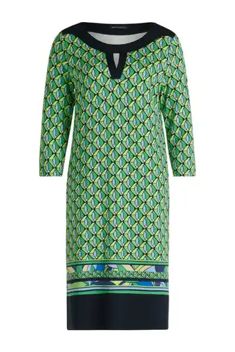 Wehkamp Betty Barclay jurk met all over print en open detail groen/blauw aanbieding