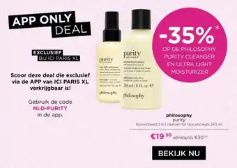 ICI Paris XL philosophy purity aanbieding