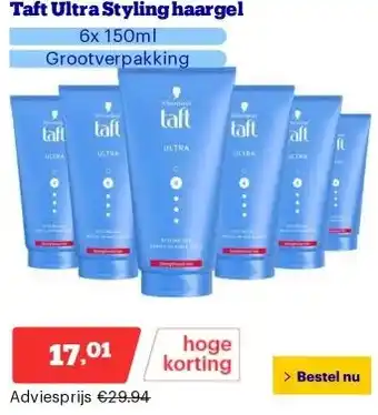 Bol.com Taft Ultra Styling haargel aanbieding