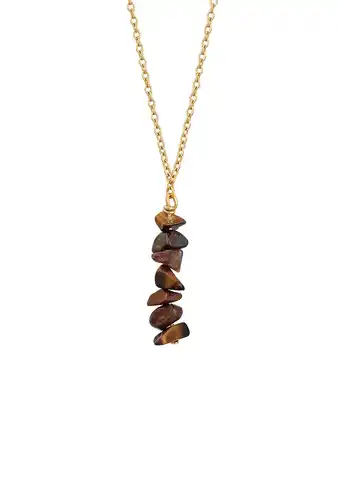 Douglas KUZZOI Heren hanger splinter met tijgeroog edelstenen in 925 sterling zilver aanbieding