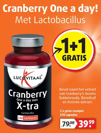 Lucovitaal Cranberry One a day! aanbieding