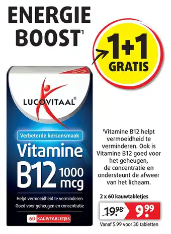 Lucovitaal Vitamine B12 mcg 1000 aanbieding