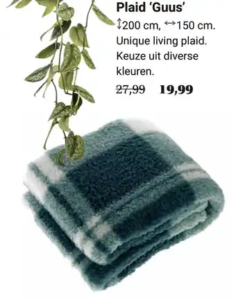 Tuincentrum Osdorp Plaid 'Guus' aanbieding