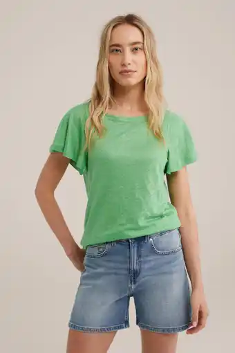 Wehkamp WE Fashion T-shirt groen aanbieding