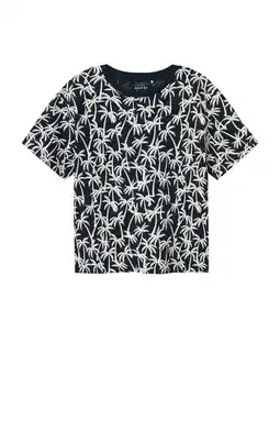 Wehkamp NAME IT KIDS T-shirt NKMVALTHER met all over print donkerblauw/wit aanbieding
