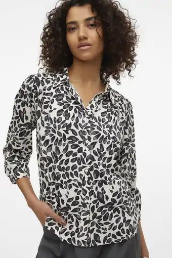 Wehkamp VERO MODA blouse VMGWEN met all over print zwart/wit aanbieding