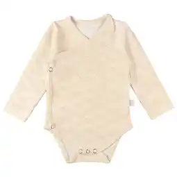 Wehkamp Yumi Baby romper met overslag Waves Hazelnut aanbieding