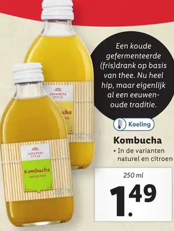 Lidl Kombucha 250ml aanbieding