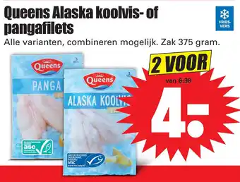 Dirk Queens Alaska koolvis- of pangafilets aanbieding