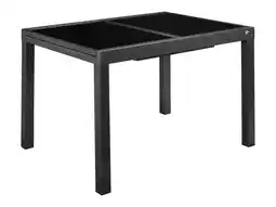 Lidl LIVARNO home Uitschuifbare tuintafel Houston zwart aanbieding