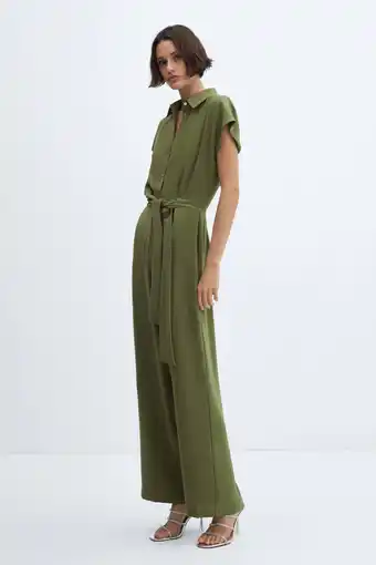 Wehkamp Mango jumpsuit olijfgroen aanbieding