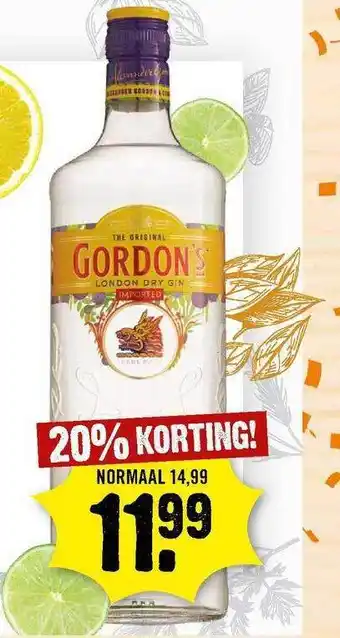 Dirck 3 Gordon's London Dry Gin aanbieding