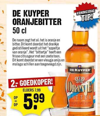 Dirck 3 De Kuyper Oranjebitter aanbieding