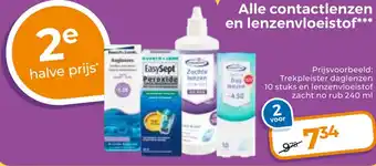 Trekpleister Alle contactlenzen en lenzenvloeistof aanbieding