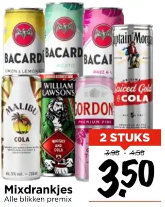 Vomar Voordeelmarkt Mixdrankjes aanbieding