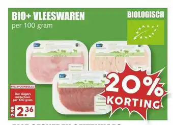 MCD Supermarkt Bio+ Vleeswaren 20% Korting aanbieding