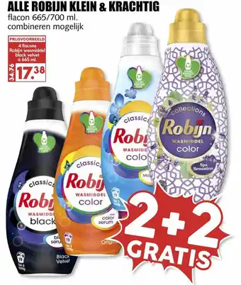 MCD Supermarkt Alle Robijn Klein & Krachtig 2+2 Gratis aanbieding