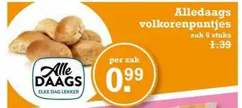 MCD Supermarkt Alledaags Volkorenpuntjes aanbieding