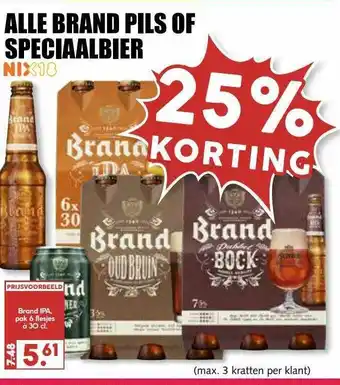 MCD Supermarkt Alle Brand Pils Of Speciaalbier 25% Korting aanbieding