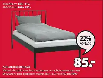 Jysk Abildro Bedframe 22% Korting aanbieding