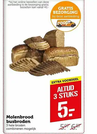 Coop Molenbrood Busbroden aanbieding