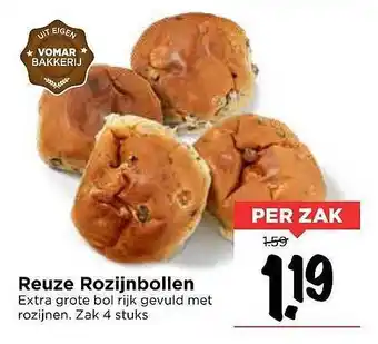 Vomar Voordeelmarkt Reuze Rozijnbollen aanbieding