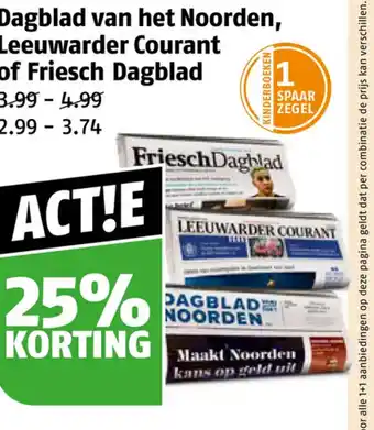 Poiesz Dagblad van het noorden leeuwarder courant of friesch dagblad aanbieding