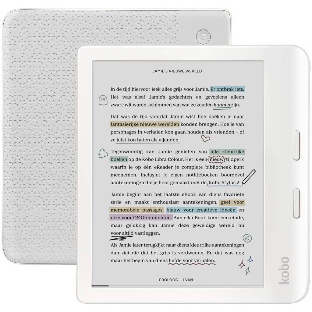 Kobo Libra Colour E-reader Wit aanbieding bij Expert