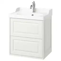 IKEA TÄnnforsen / rutsjÖn Wastafelkast m lades/wastafel/kraan, wit, 62x49x74 cm aanbieding