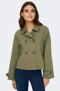 Wehkamp ONLY trenchcoat jas ONLAPRIL groen aanbieding