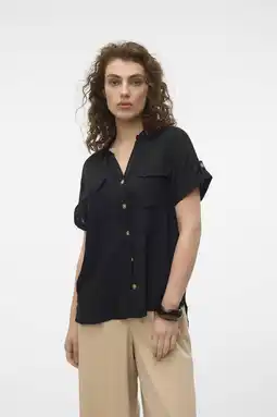 Wehkamp VERO MODA blouse VMBUMPY zwart aanbieding