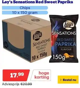 Bol.com Lay's Sensations Red Sweet Paprika aanbieding