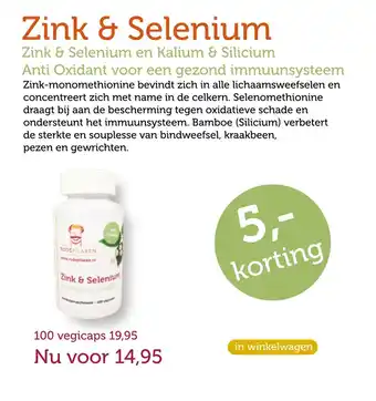 De Rode Pilaren Zink & Selenium aanbieding