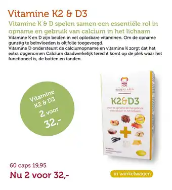 De Rode Pilaren Vitamine K2 & D3 aanbieding