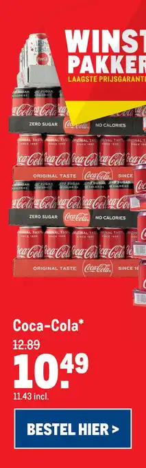 Makro Coca-Cola blik tray 24 stuks aanbieding