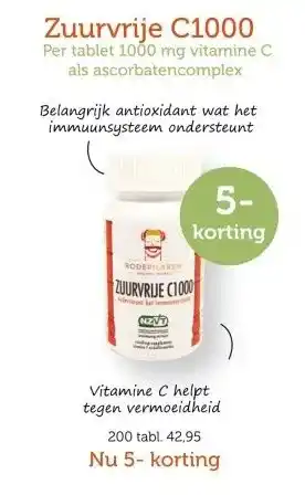 De Rode Pilaren Zuurvrije C1000 aanbieding
