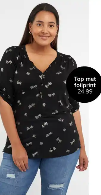 MS Mode Top met foilprint aanbieding