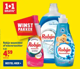 Makro Robijn wasmiddel of wasverzachter aanbieding