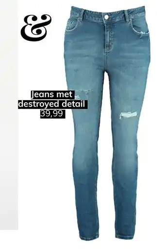 MS Mode Jeans met destroyed detail aanbieding