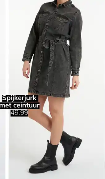 MS Mode Spijkerjurk met ceintuur aanbieding