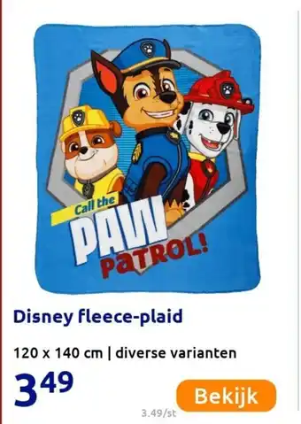 Action Disney fleece-plaid aanbieding