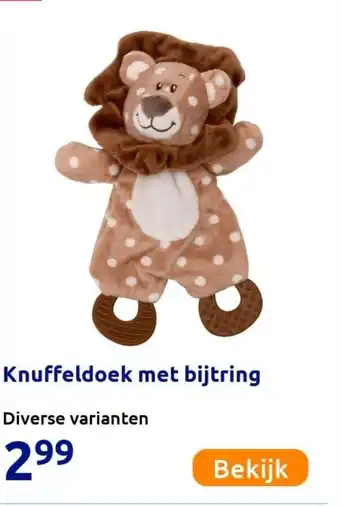 Action Knuffeldoek met bijtring aanbieding