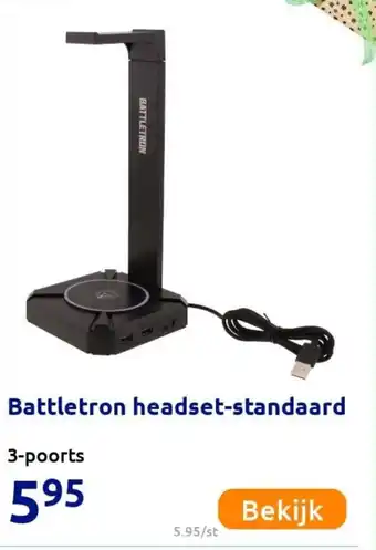 Action Battletron headset-standaard aanbieding